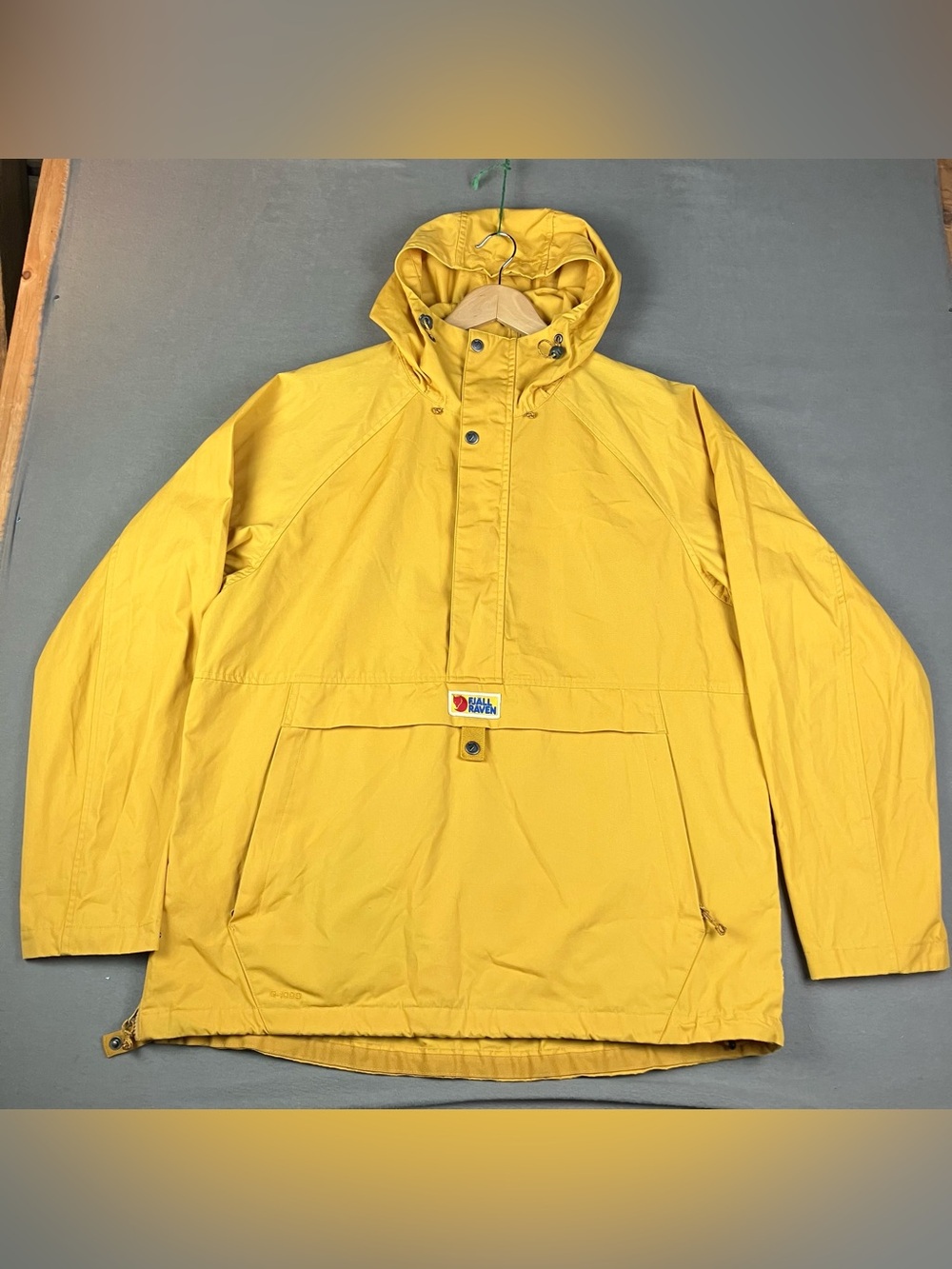 Fjallraven Men’s Size Large Vardag Anorak Yellow Smock Jacket G1000 1/2 Zip. In